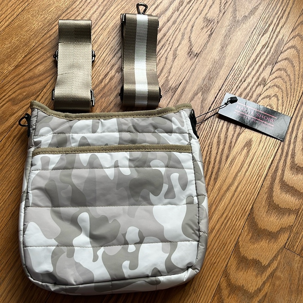 Haute Shore Peyton Sahara Crossbody Camo Bag Purse NWT comes with two straps